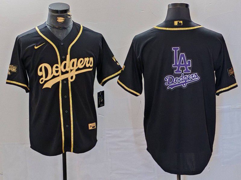 Men Los Angeles Dodgers Blank Black gold Fashion Nike Game MLB Jersey style 7068->los angeles dodgers->MLB Jersey